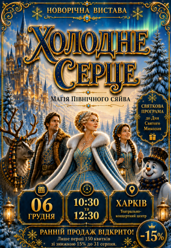 Новорічна вистава "Казка про холодне серце"